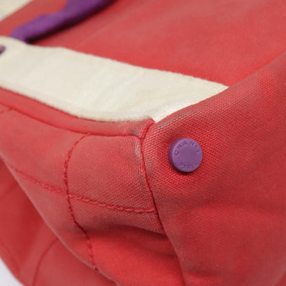 Chanel Chocolate Bar Coco Mark handbag Canvas, RED, CANVAS, Handbag