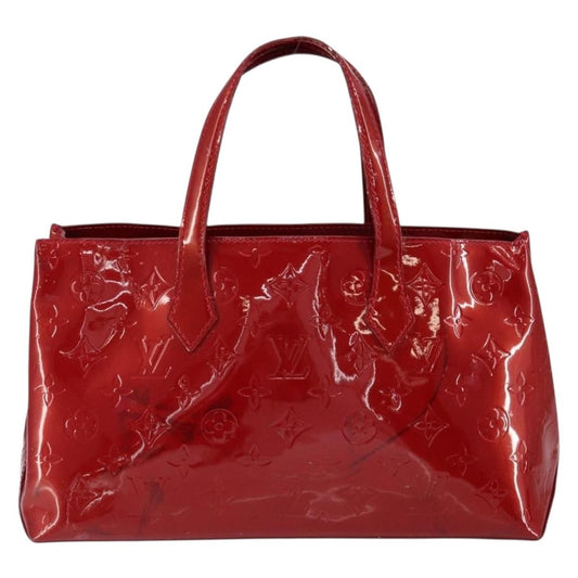 Louis Vuitton Wilshire Handbag Monogram Vernis, RED, PATENT_LEATHER, Handbag