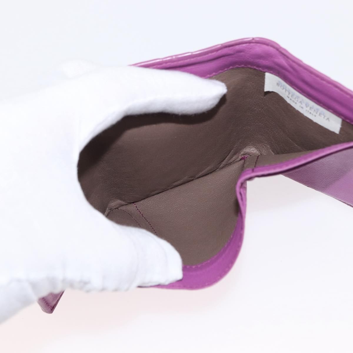 Bottega Veneta Trifold Wallet Intrecciato Leather, PURPLE, LEATHER, Wallets