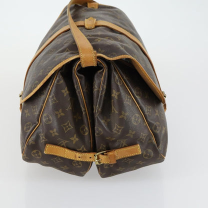Louis Vuitton Saumur Handbag Monogram Canvas, BROWN, CANVAS, Shoulder bag
