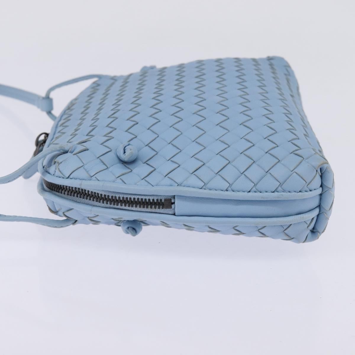 Bottega Veneta Nodini Crossbody Bag Intrecciato Nappa, BLUE, LEATHER, Crossbody bag