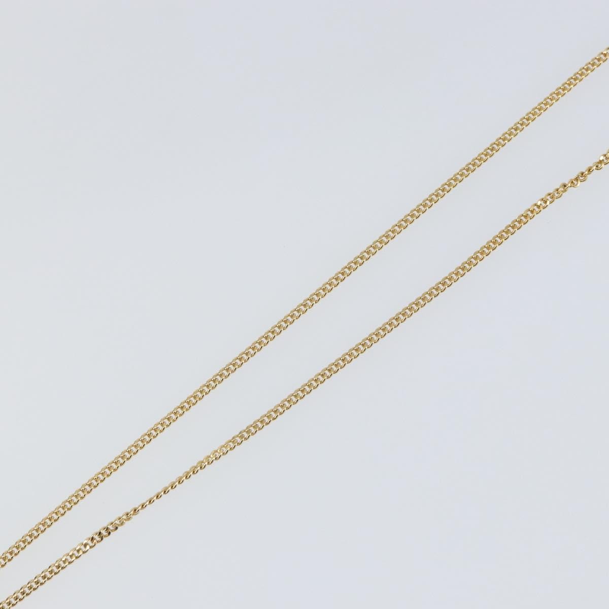 Christian Dior CD Pendant Necklace Metal and Crystals, GOLD, METAL, Necklace