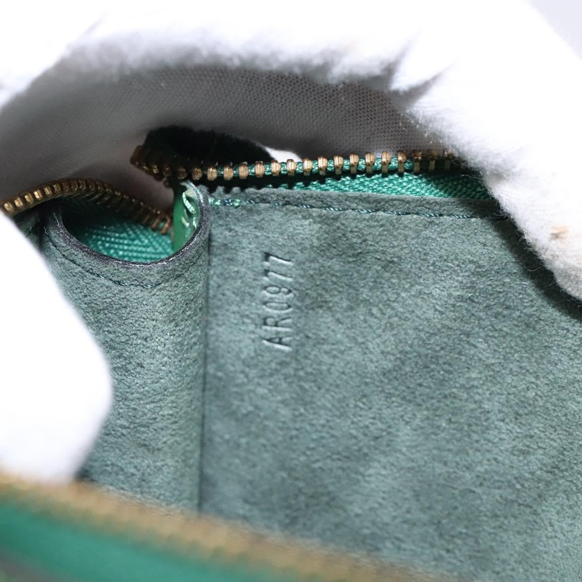 Louis Vuitton Pochette Accessoires Epi Leather, GREEN, LEATHER, Clutche & pouche