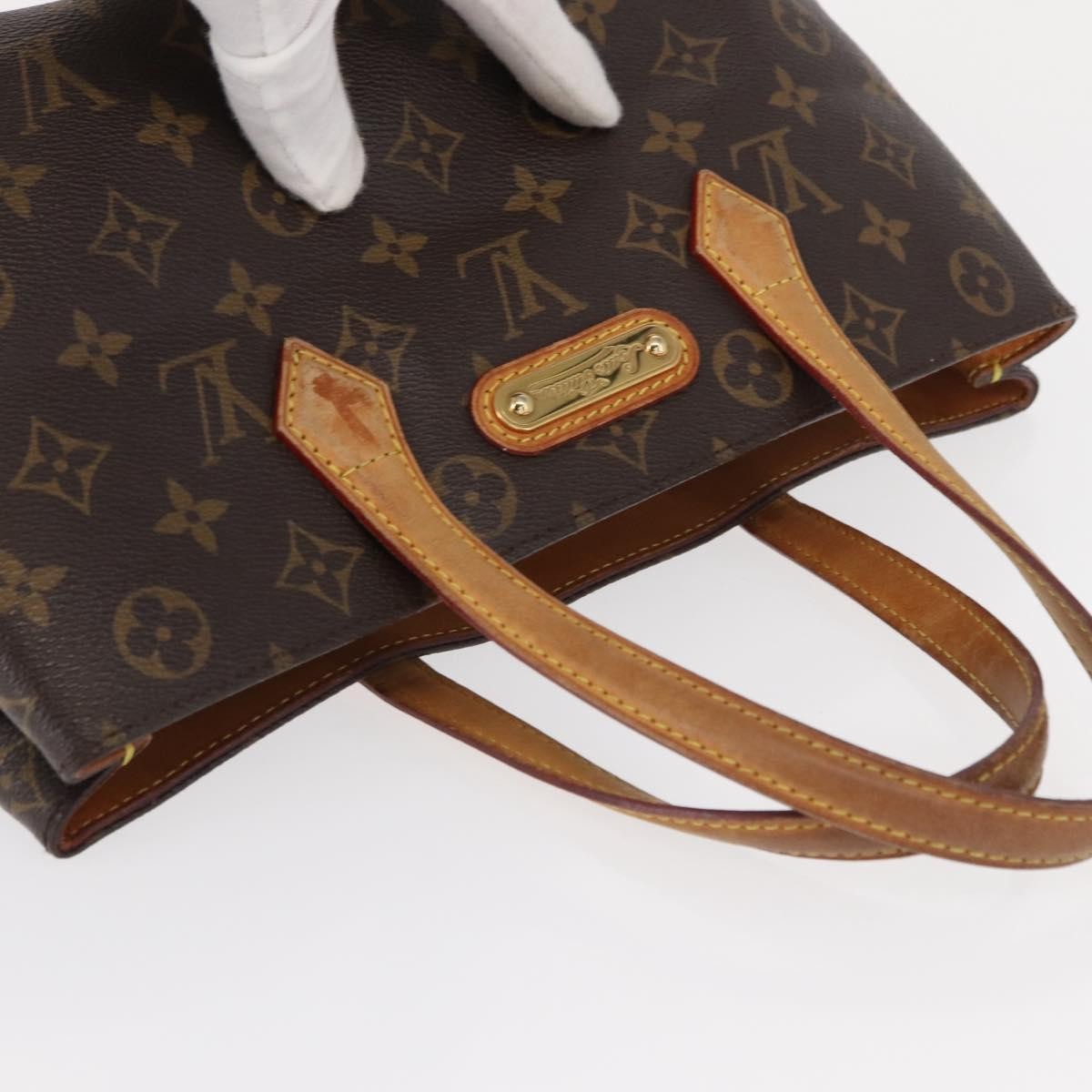 Louis Vuitton Wilshire Handbag Monogram Canvas, BROWN, CANVAS, Handbag