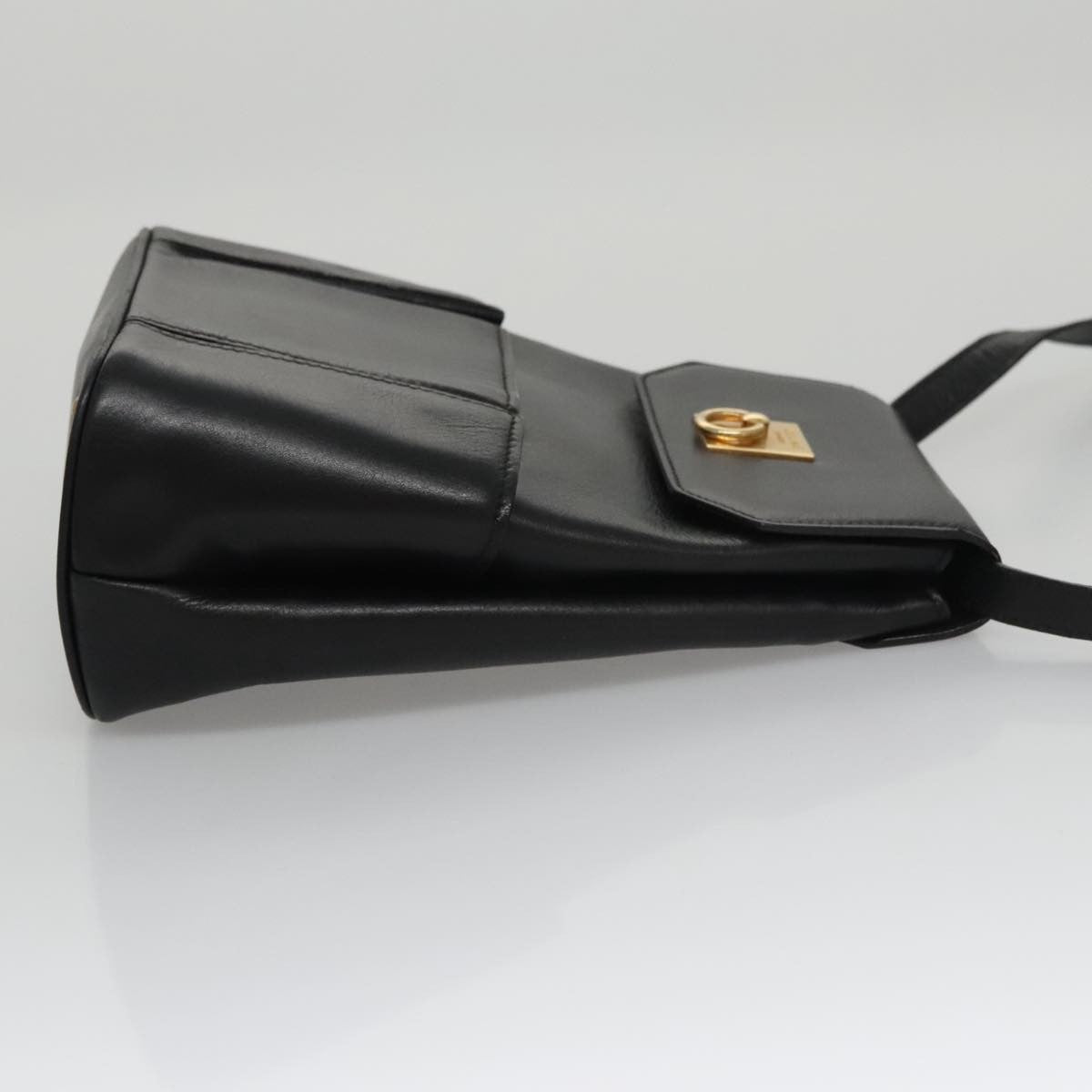 Celine Shoulder Bag Leather, BLACK, LEATHER, Shoulder bag