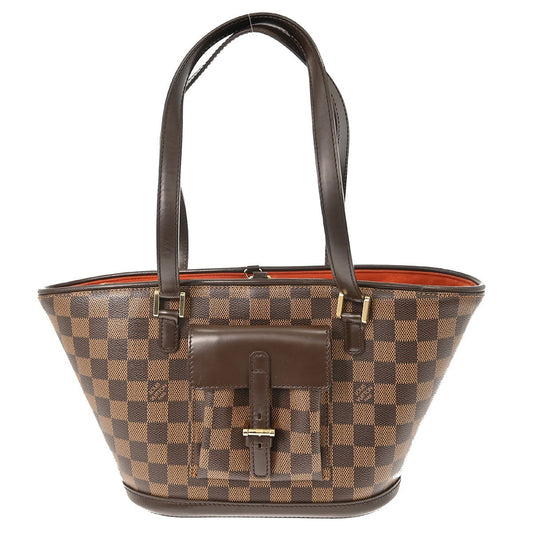 Louis Vuitton Manosque Handbag Damier, BROWN, CANVAS, Tote bag