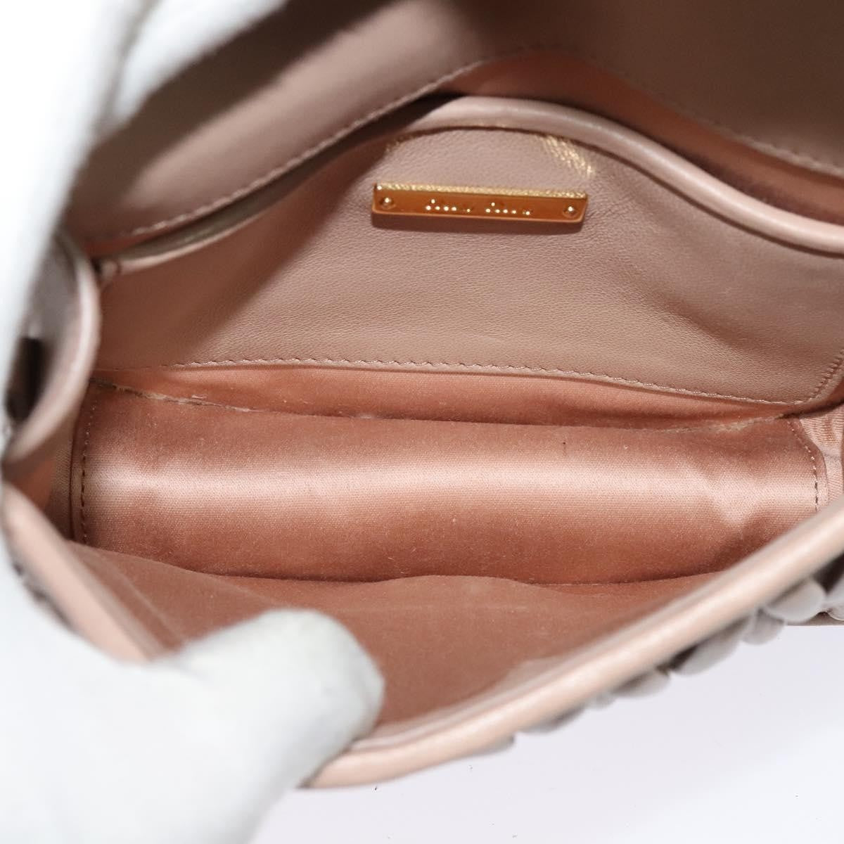 Miu Miu Chain Flap Crossbody Bag Matelasse Leather, BEIGE, LEATHER, Crossbody bag