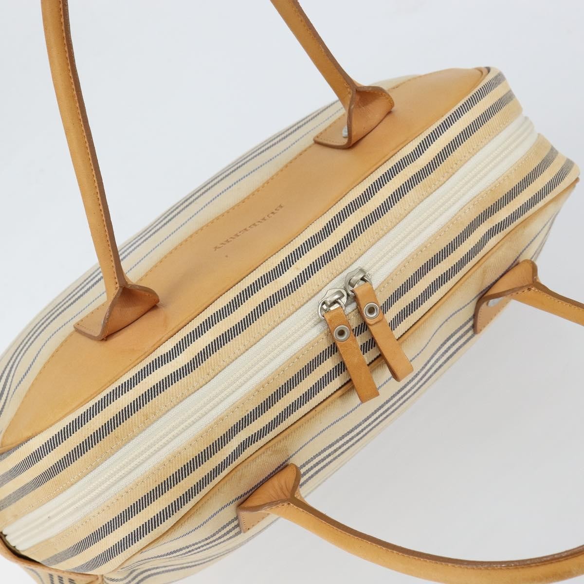 Burberry Vintage Handbag Canvas, WHITE, CANVAS, Handbag