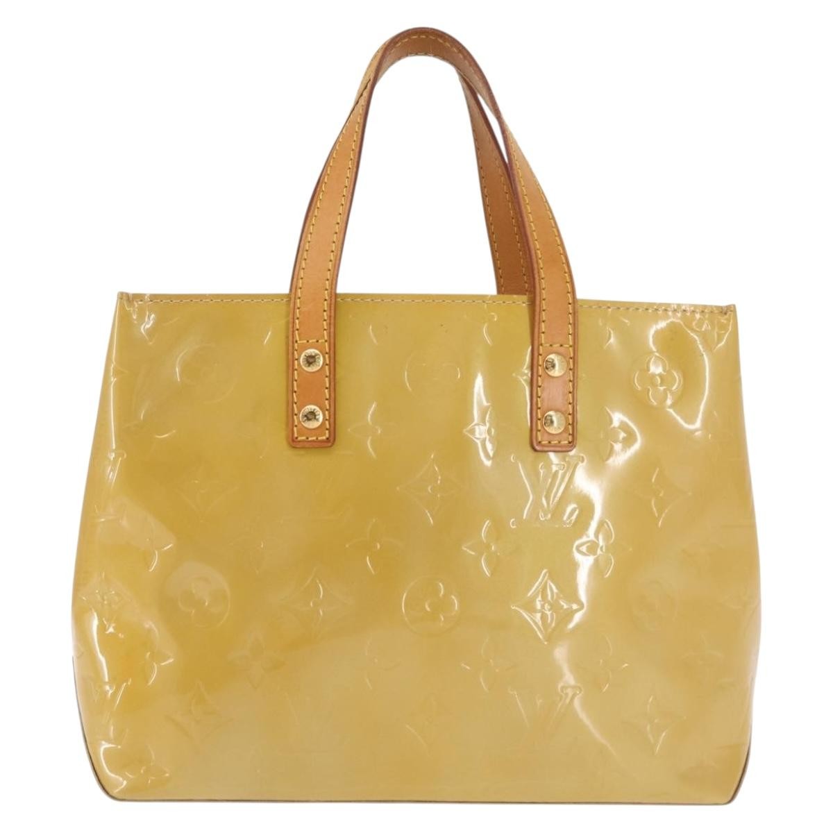 Louis Vuitton Reade Handbag Monogram Vernis, BEIGE, PATENT_LEATHER, Handbag