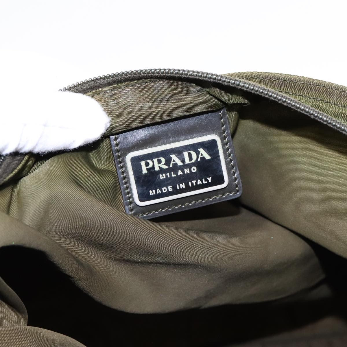 Prada Flat Messenger Bag Tessuto, KHAKI, NYLON, Shoulder bag