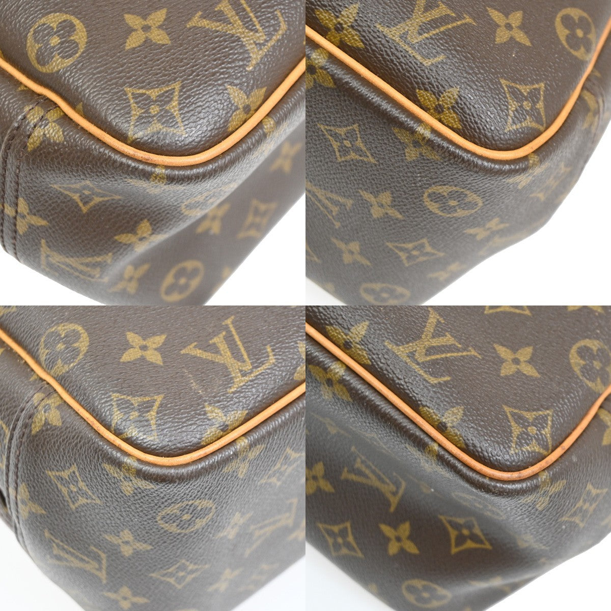 Louis Vuitton Deauville Handbag Monogram Canvas, BROWN, LEATHER, Handbag