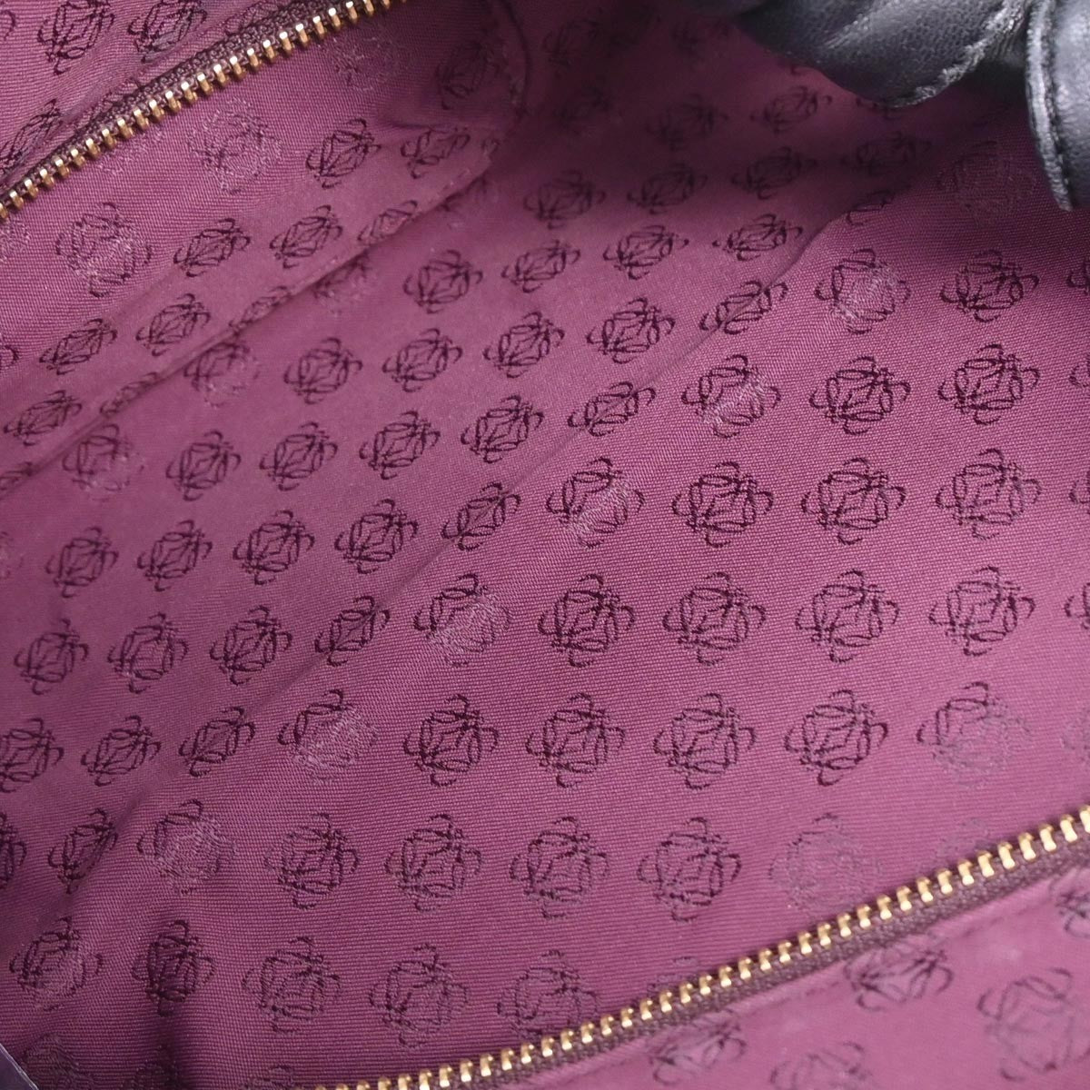 Loewe Anagram Logo Nappa Aire Hand Bag Leather, BLACK, LEATHER, Handbag