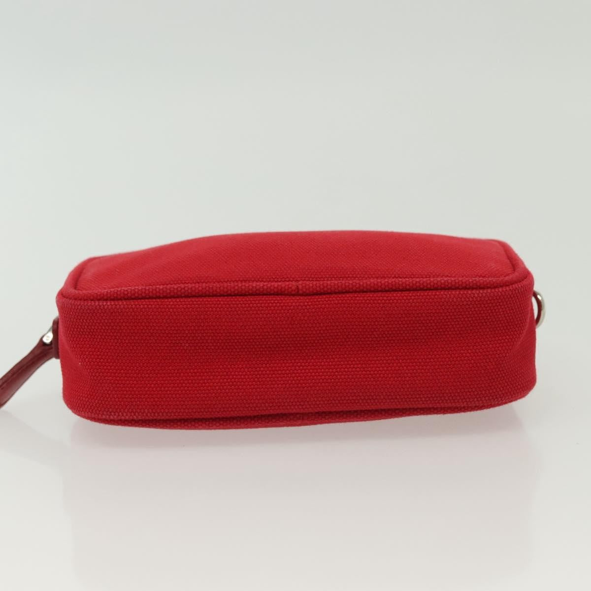 Prada Zip Around Toiletry Bag Canvas, RED, CANVAS, Clutche & pouche