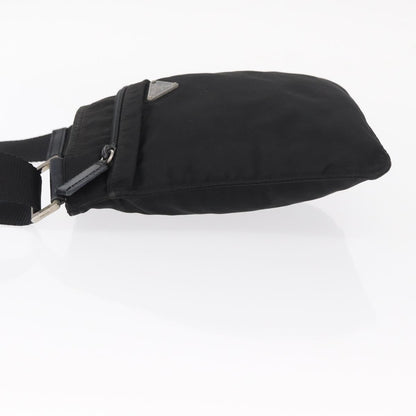 Prada Front Pocket Messenger Bag Tessuto, BLACK, NYLON, Shoulder bag