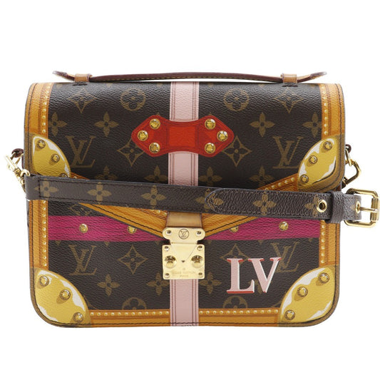 Louis Vuitton Pochette Metis Limited Edition Summer Trunks Monogram Canvas, BROWN, CANVAS, Shoulder bag