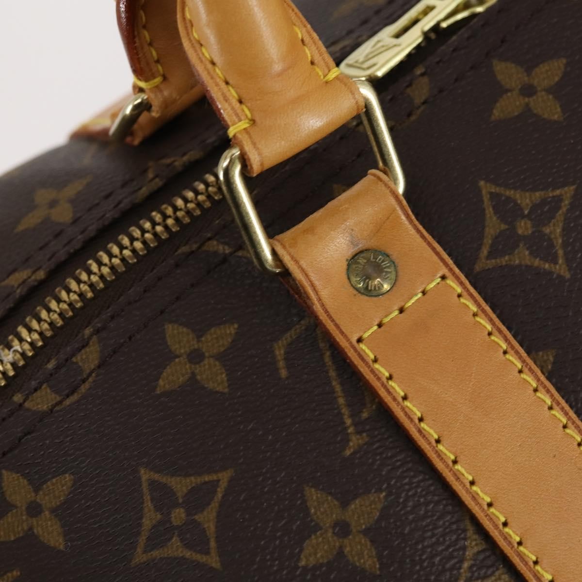 Louis Vuitton Keepall Bag Monogram Canvas, BROWN, CANVAS, Travel bag