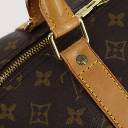Louis Vuitton Keepall Bag Monogram Canvas, BROWN, CANVAS, Travel bag
