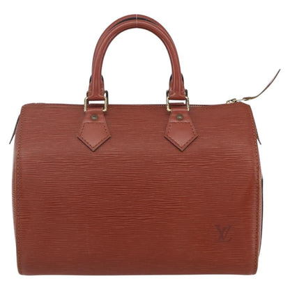 Louis Vuitton Speedy Handbag Epi Leather, BROWN, LEATHER, Handbag