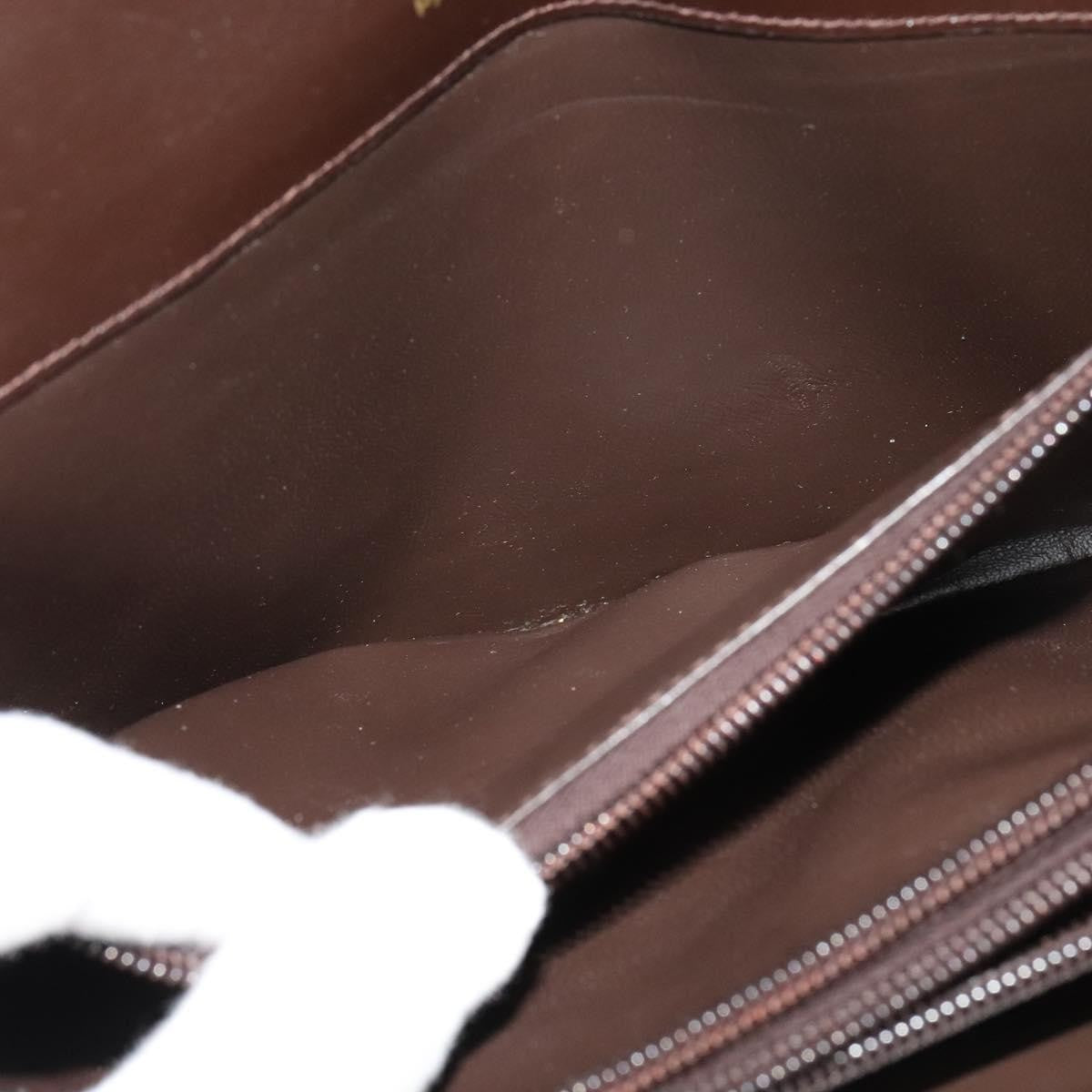 Celine C Sulky Shoulder bag Canvas and Leather, BROWN, CANVAS, Shoulder bag