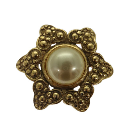 Chanel Baroque CC Brooch Metal, GOLD, METAL, Brooch