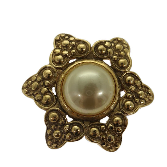 Chanel Baroque CC Brooch Metal, GOLD, METAL, Brooch