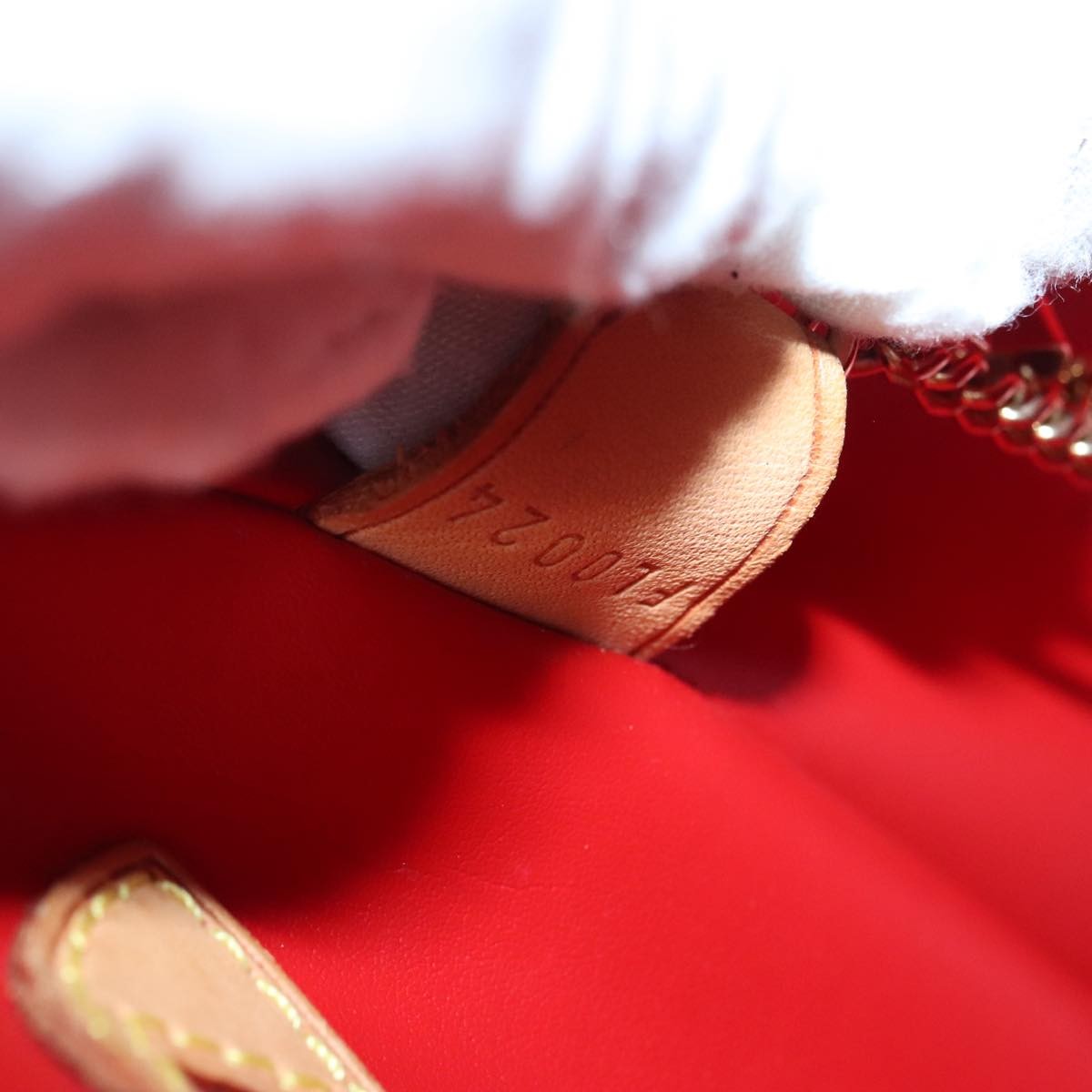 Louis Vuitton Bucket Bag Monogram Vernis, RED, PATENT_LEATHER, Handbag