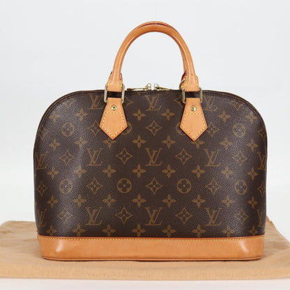 Louis Vuitton Alma Handbag Monogram Canvas, BROWN, CANVAS, Handbag