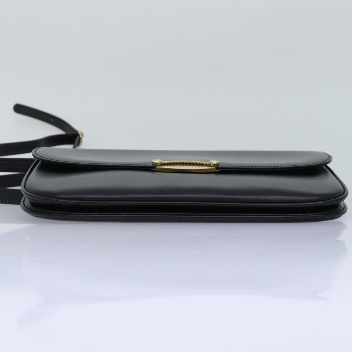 Bally Vintage Shoulder Bag Leather, Black, Leather, Shoulder Bag