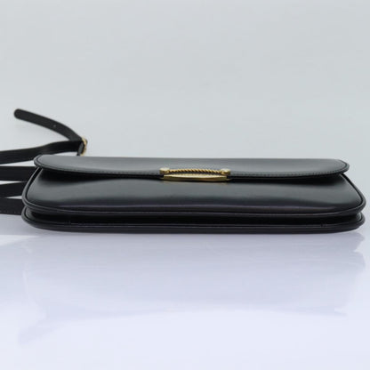 Bally Vintage Shoulder Bag Leather, Black, Leather, Shoulder Bag