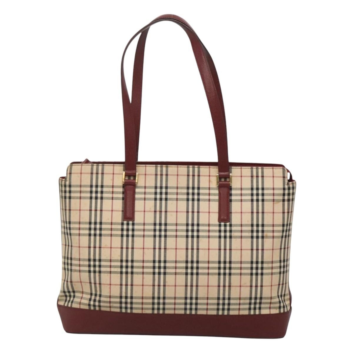 Burberry Nova Check Tote canvas check pattern, BEIGE, CANVAS, Tote bag