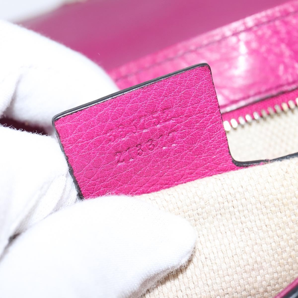 Gucci Soho Chain Crossbody Bag Leather, PINK, LEATHER, Shoulder bag