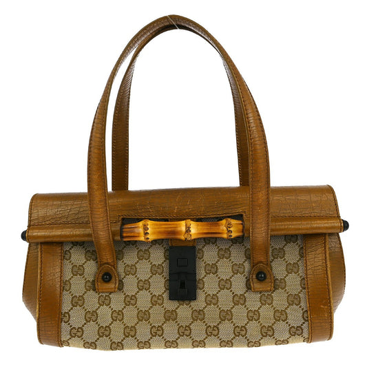 Gucci Bamboo Bullet Bag GG Canvas, BROWN, CANVAS, Shoulder bag