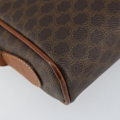Celine Vintage Macadam Shoulder Bag Canvas and Leather, BROWN, CANVAS, Shoulder bag