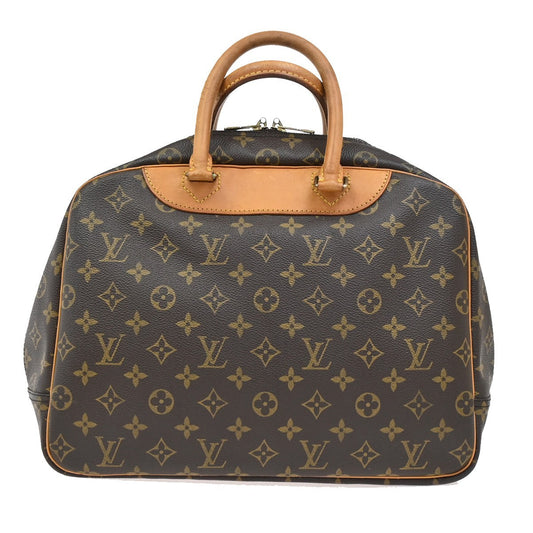 Louis Vuitton Deauville Handbag Monogram Canvas, BROWN, CANVAS, Handbag