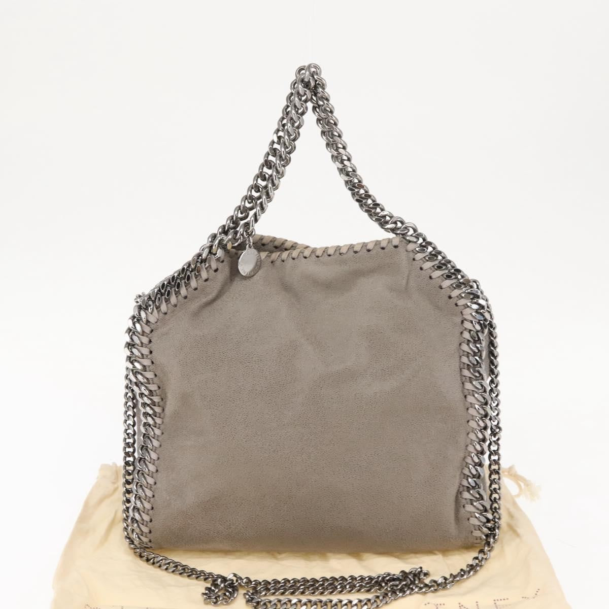 Stella McCartney Falabella Fold Over Crossbody Bag Faux Leather, GRAY, POLYESTER, Crossbody bag