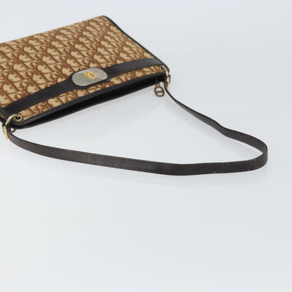 Christian Dior Vintage Trotter Shoulder Bag Canvas, BEIGE, CANVAS, Shoulder bag