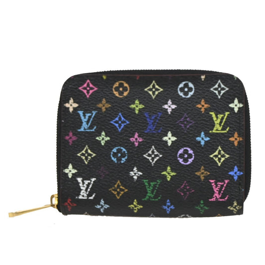 Louis Vuitton Porte-Monnaie Zippy Wallet Monogram Multicolor, BLACK, CANVAS, Wallets