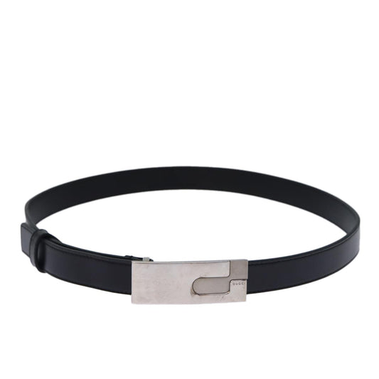 Gucci G Buckle Belt Leather, BLACK, LEATHER, Belts