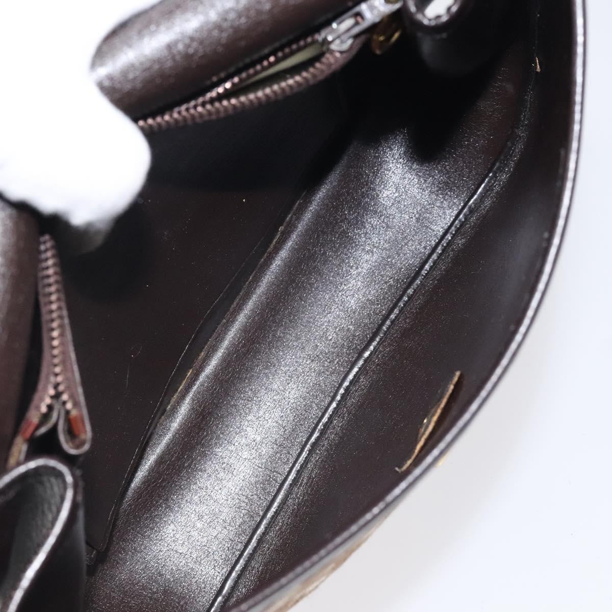 Christian Dior Vintage CD Flap Shoulder Bag Canvas, BROWN, CANVAS, Shoulder bag