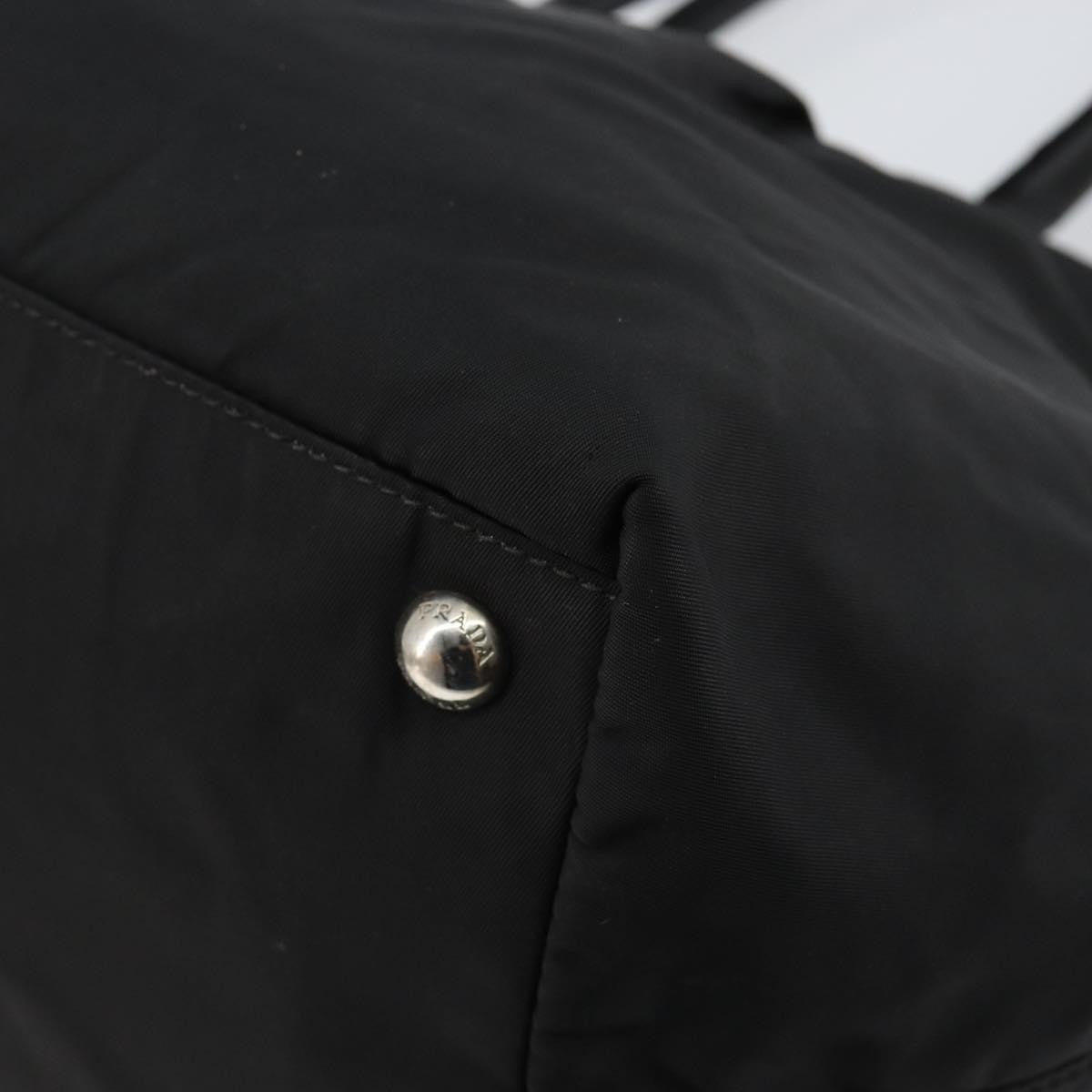 Prada Bow Tote Tessuto with Leather, BLACK, NYLON, Tote bag