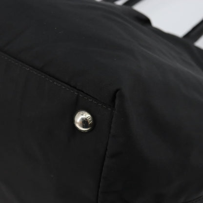 Prada Bow Tote Tessuto with Leather, BLACK, NYLON, Tote bag