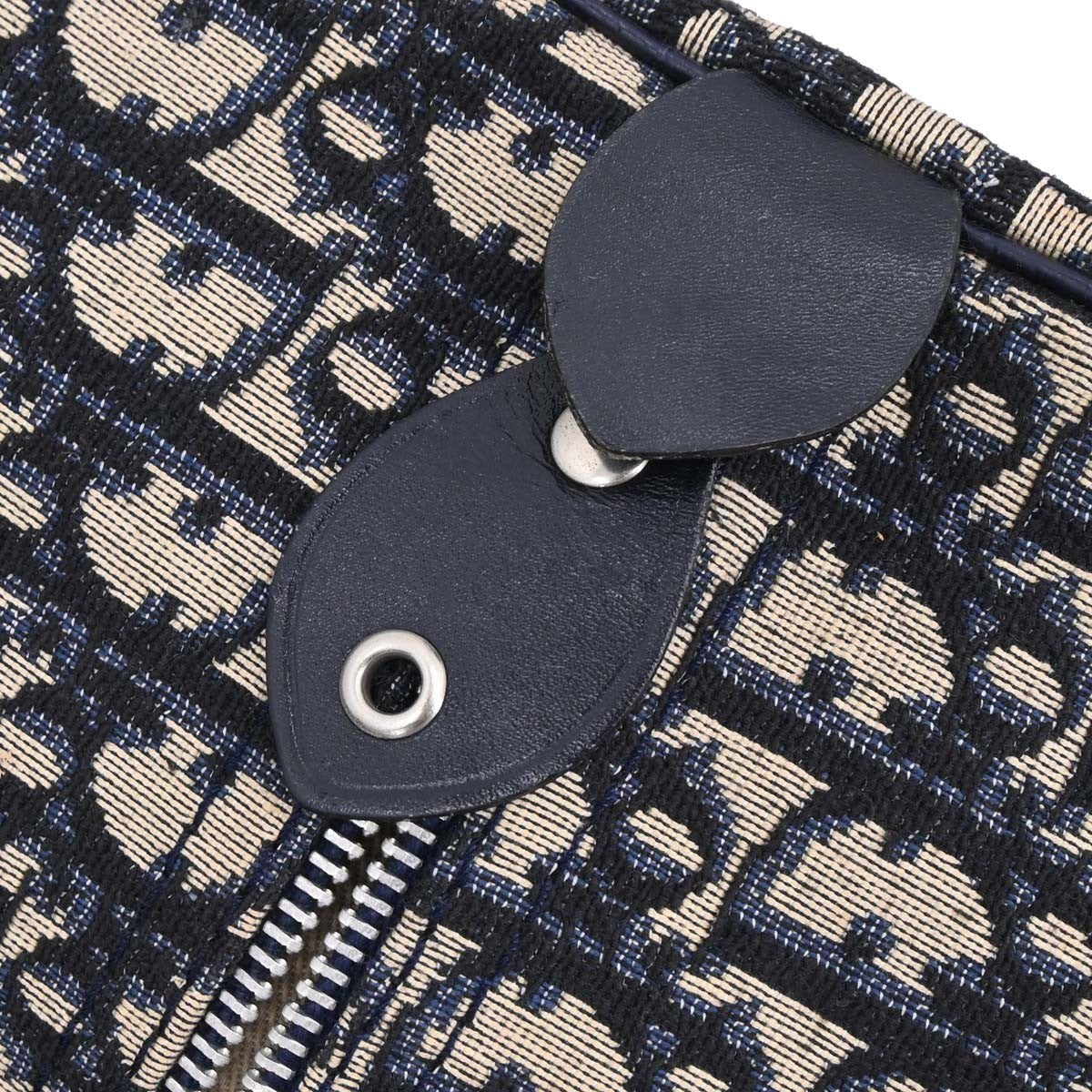 Christian Dior Vintage Trotter Boston Bag Diorissimo Canvas, NAVY, CANVAS, Travel bag