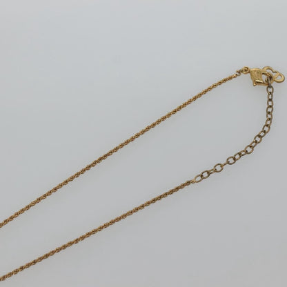 Christian Dior Logo Pendant Necklace Metal, GOLD, METAL, Necklace