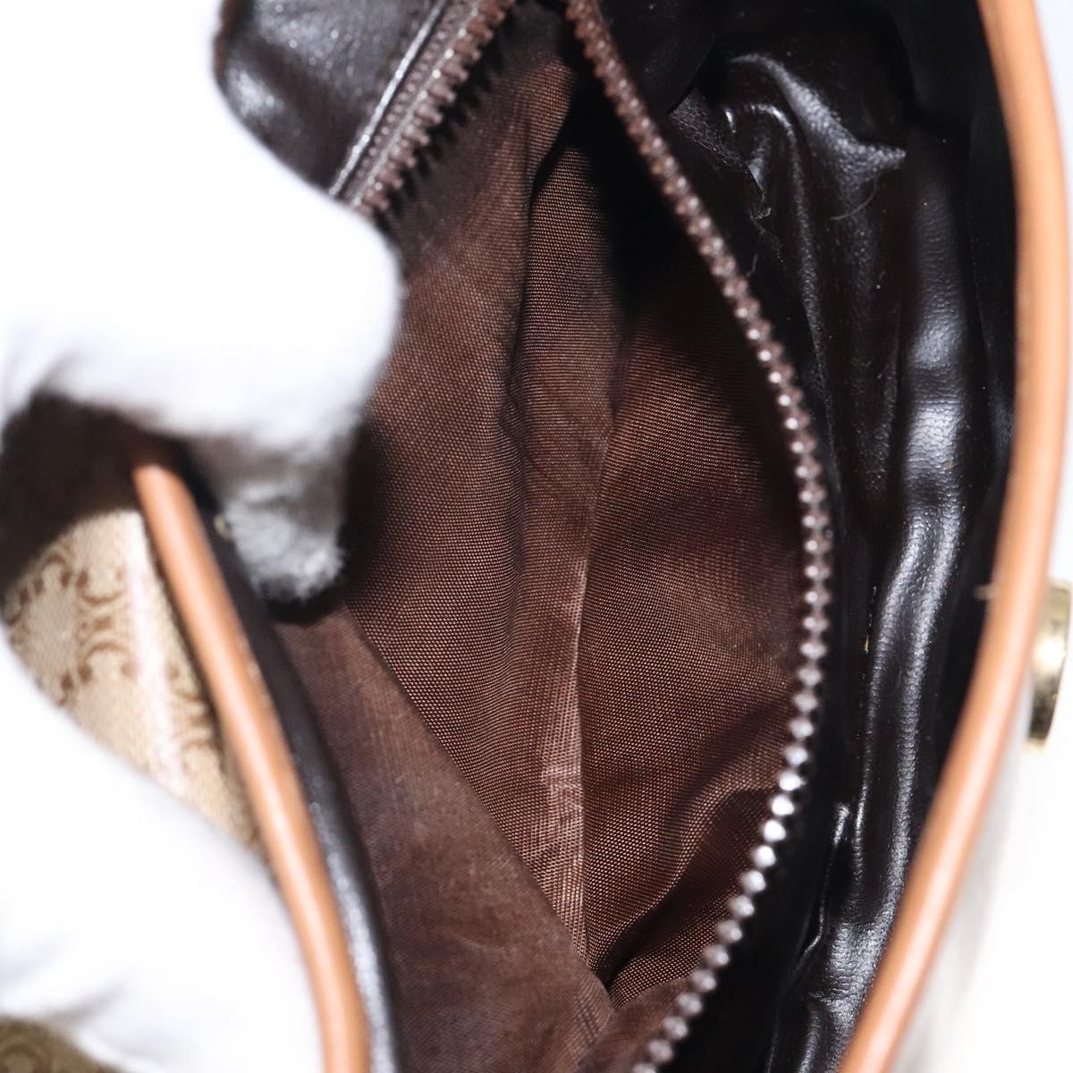 Celine Vintage Macadam Shoulder Bag Canvas, BEIGE, CANVAS, Shoulder bag