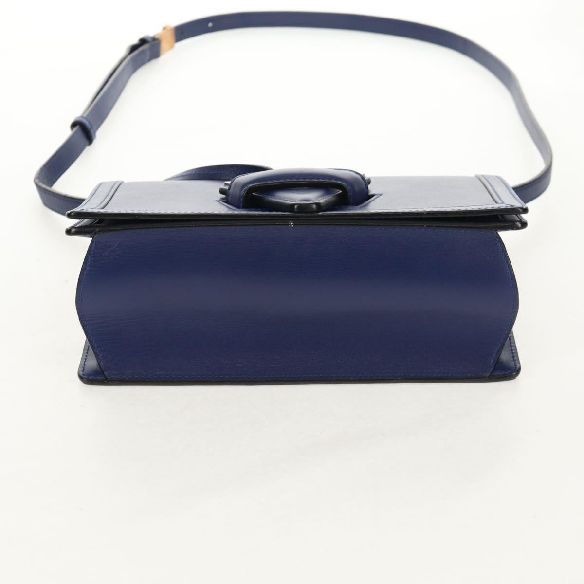 Loewe Barcelona Shoulder Bag Leather, BLUE, LEATHER, Shoulder bag