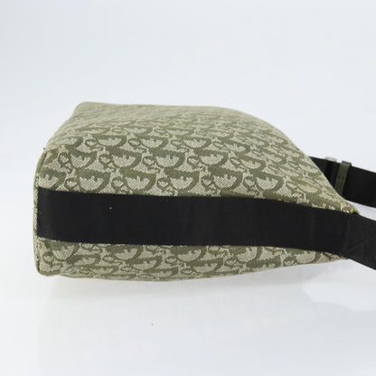 Christian Dior Vintage Trotter Shoulder Bag Canvas, GREEN, CANVAS, Shoulder bag