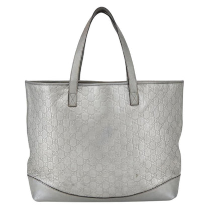 Gucci Plus Tote Guccissima Leather, SILVER, LEATHER, Tote bag