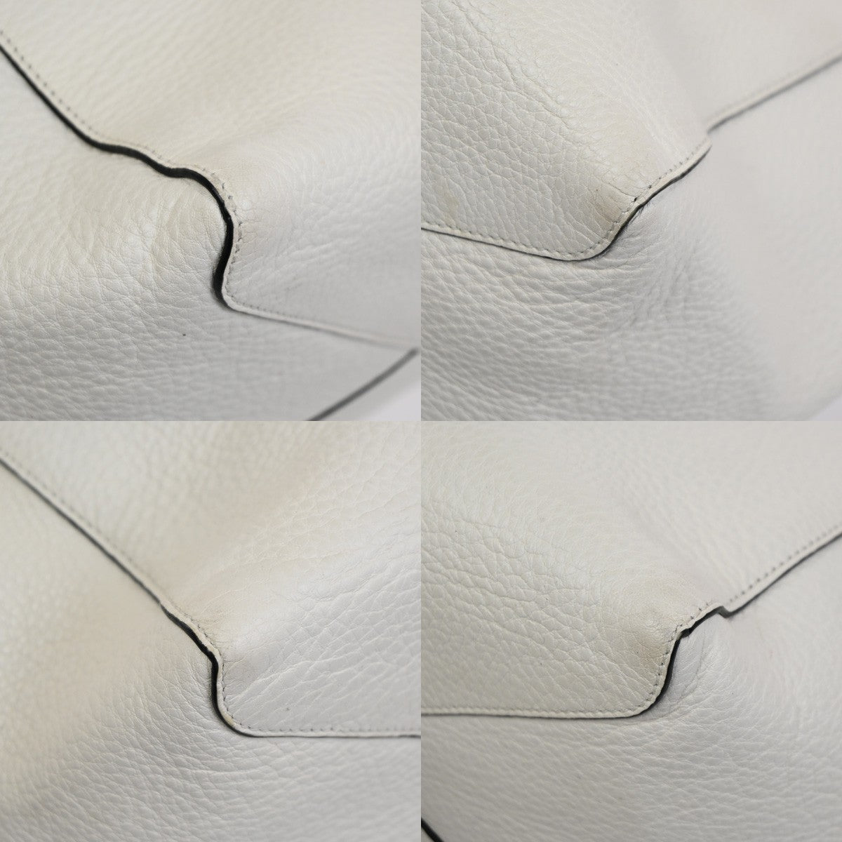 Prada Vintage Tote Leather, WHITE, LEATHER, Tote bag