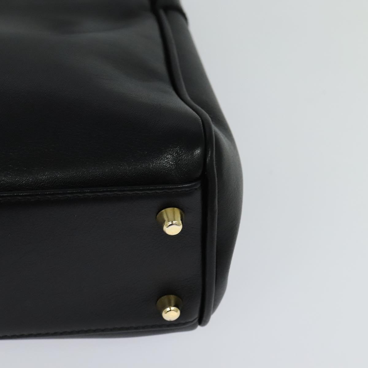 Burberry Vintage Handbag Leather, BLACK, LEATHER, Handbag