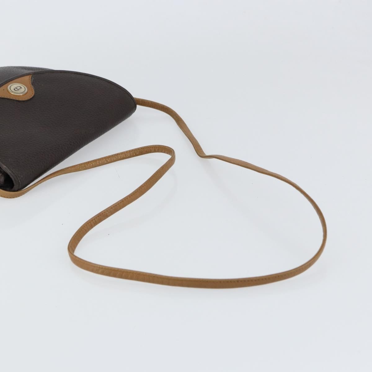 Christian Dior Vintage CD Flap Shoulder Bag Leather, BROWN, LEATHER, Shoulder bag